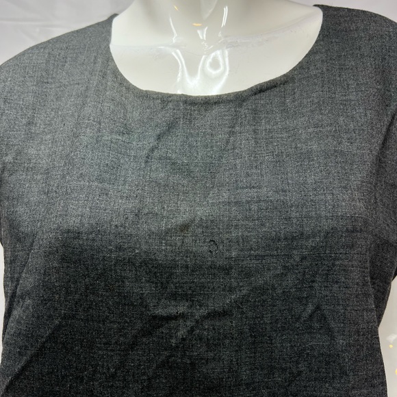 Luca Venturini Italy Women’s Gray Wool Vintage Midi Boxy Shift Dress Lagenlook - Picture 4 of 7